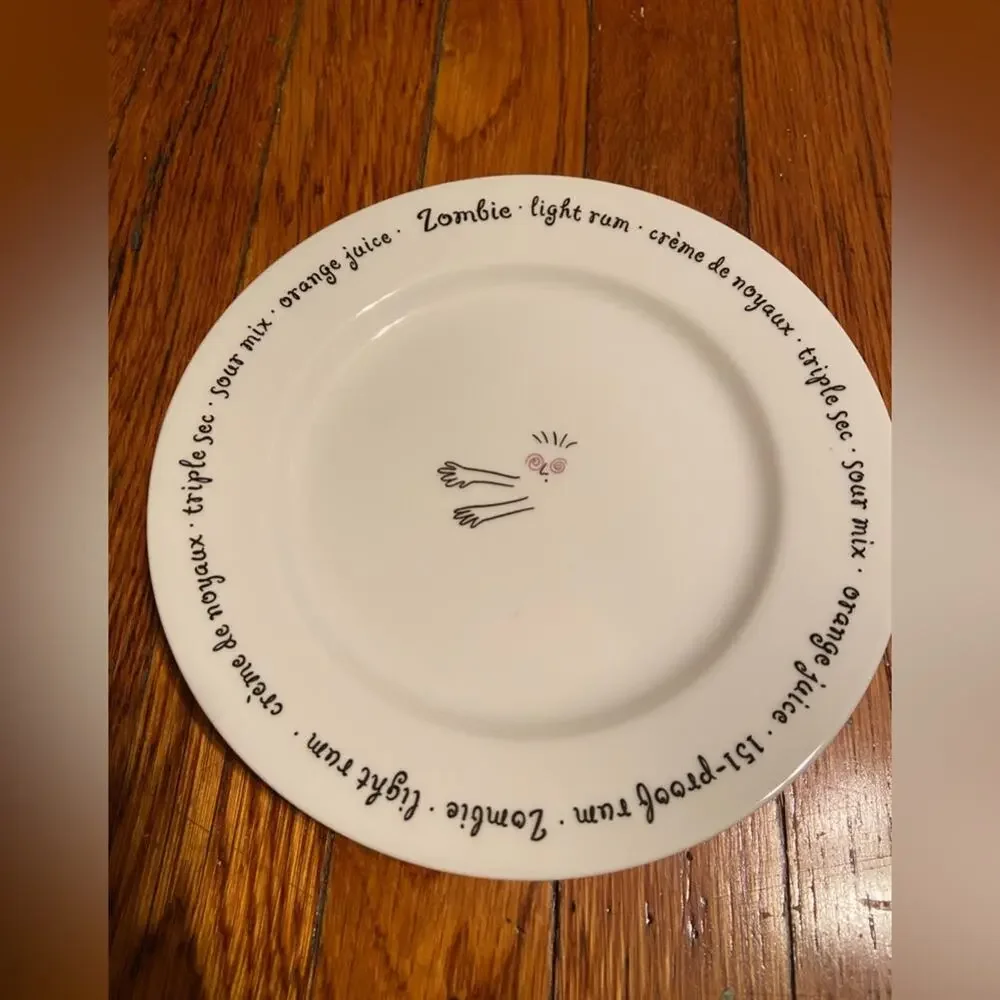 POTTERY BARN ‘Bar Lingo’ Appetizer Plates (set of 4)
